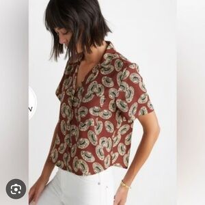 Marine Layer Sombrero Cropped Shirt Medium
